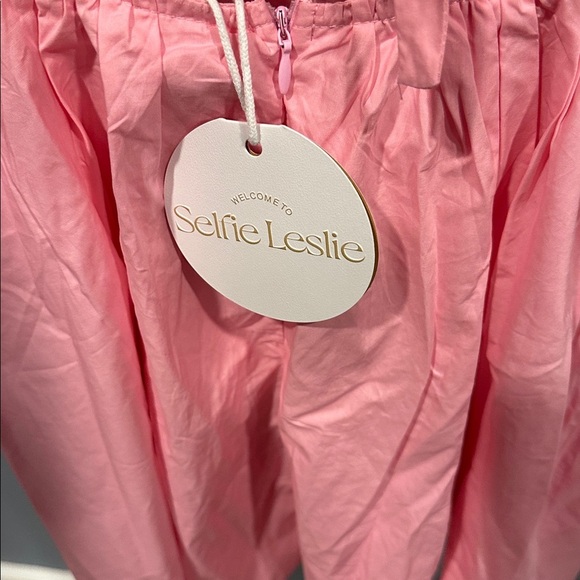 NWT Selfie Leslie Marlina Ruffle Sleeve Babydoll Mini Dress Soft Pink - Picture 7 of 8